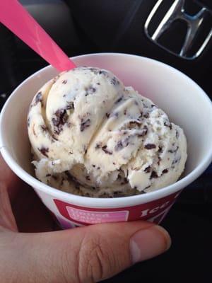 A scoop of chocolate chip for $.75