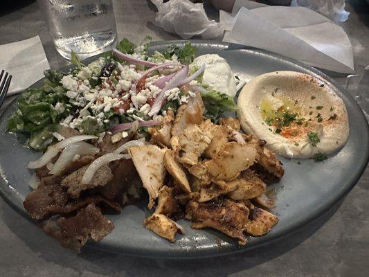 3. Chicken and Gyro Combo Plate  This is the best in the city.