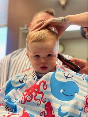 Baby's first haircut!