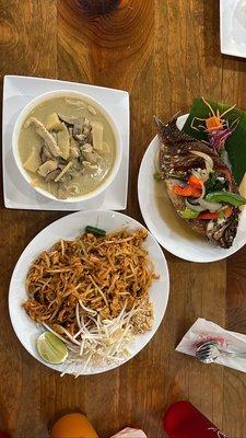 C1. Pad Thai + Green Curry + Tilapia (I4)