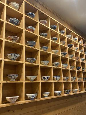 Wall of bowls.