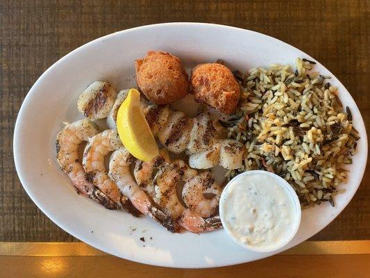 Pick two: grilled shrimp & grilled scallop