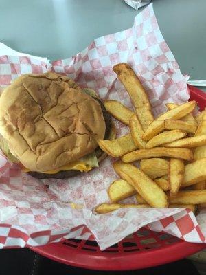 #2 Combo- cheeseburger and fries!