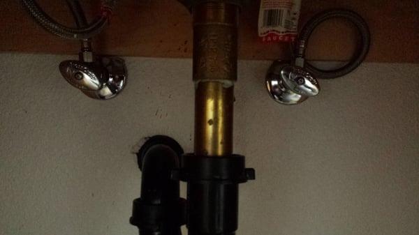 Angle valve and p trap replacement