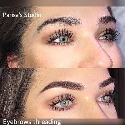 Eyebrows threading