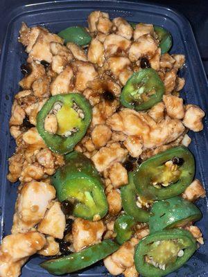 Jalapeño Chicken-seasonal specialty. Jalapeños provided no extra flavor but great dish alone.