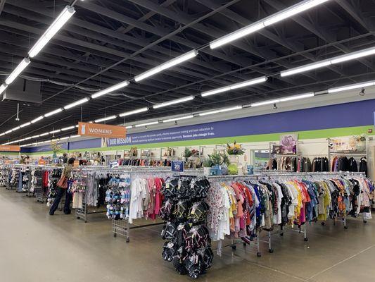 A small glimpse of the vast women's clothing section.