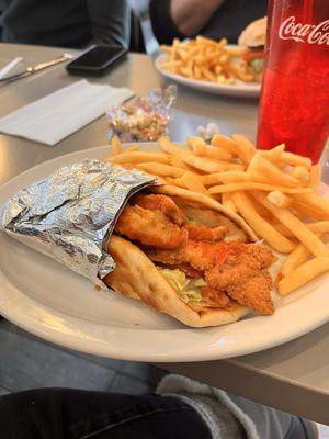 Buffalo Chicken Fingers Pita