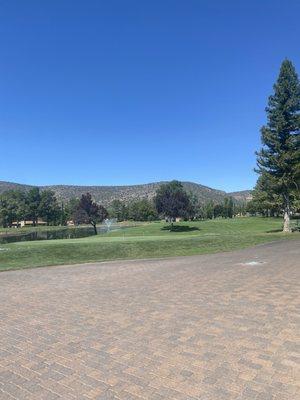 View of 18th and 10th fairways from Oakcreek Bistro.