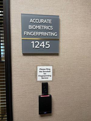 Doorway to the Fingerprinting Office