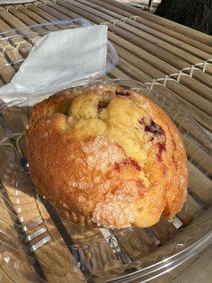 Orange cranberry muffin