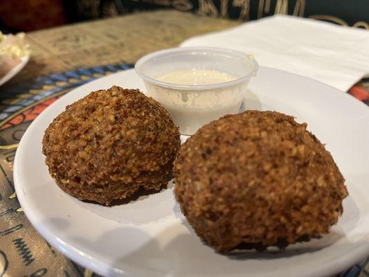 Falafel....two already eaten.