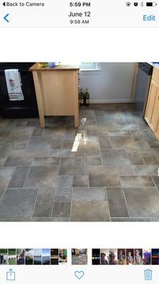 My "after" kitchen floor