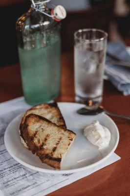 Sourdough Bread Starter w. olive oil butter & sea salt