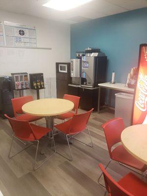 Onsite vending, complimentary coffee, and hot and cold filtered water.