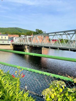 The Bridge of Flowers is a Beautiful Multi Arched Bridge repurposed from an old trolley bridge to a flower garden oasis Shelburne Falls MA