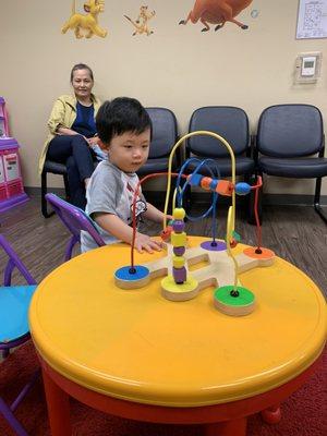 Kids entertainment in the waiting room.