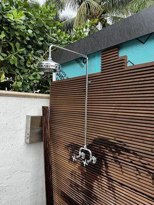 Outdoor Shower Installation in Miami