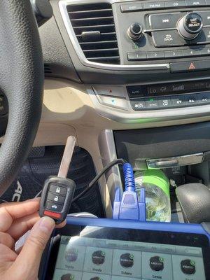 Honda Accord 2014 key programming