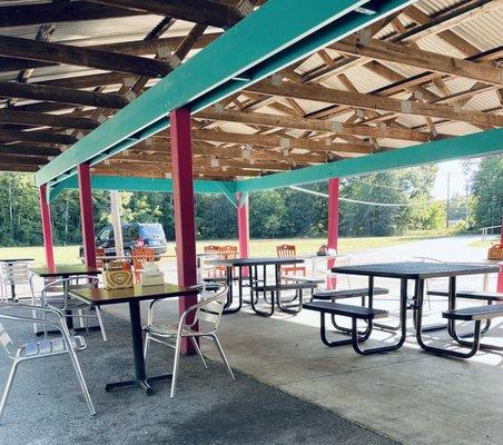 Outdoor patio seating