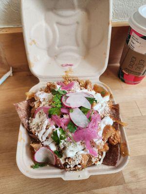 Chilaquiles with chicken