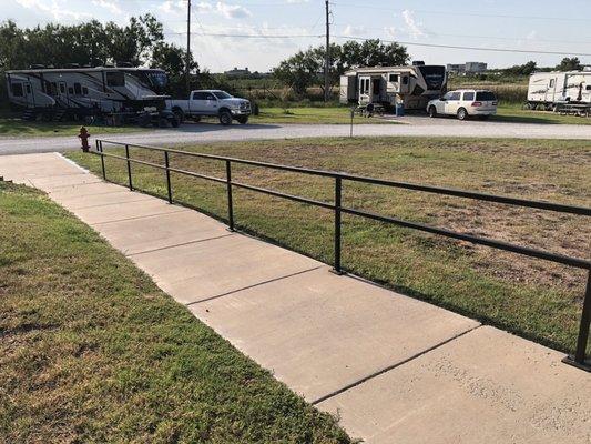 ADA ramp to Restrooms