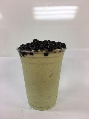 Avocado smoothie with fresh avocado