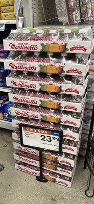 Martinelli's by the case.