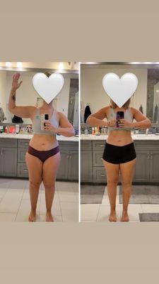 An incredible client transformation--15lbs down!