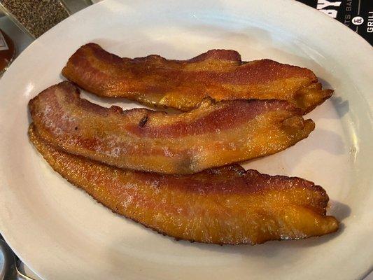 Perfectly rendered bacon.