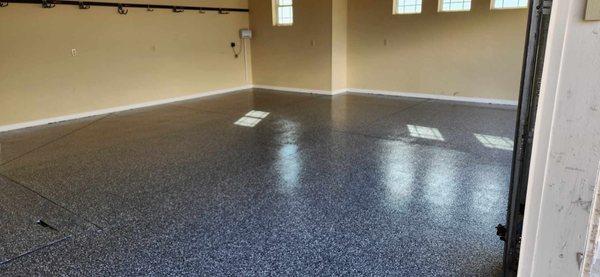 Polyurea garage floor coating