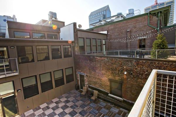 One of our interior patios for residents.