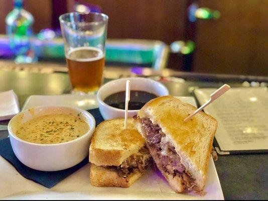 Pub dip with beer cheese soup (my usual, literally the most perfect meal)