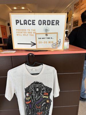 Go towards the right to place your order