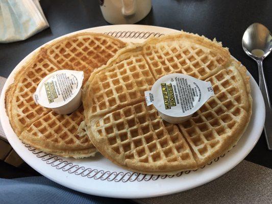 Two waffle breakfast!