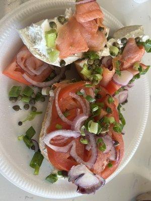 Lox Basel add green onions