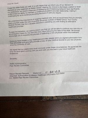 When this office screws up your bill and you complain. Took a hit on credit because they do not know how to pay patients bills