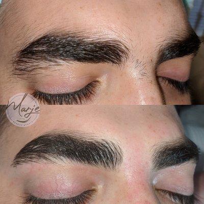 Men's Eyebrow wax clean up