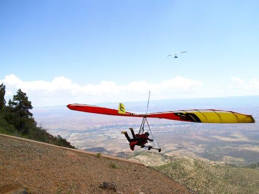 Hang glider launching platform at the Mingus Mountain area of the Prescott National Forest.