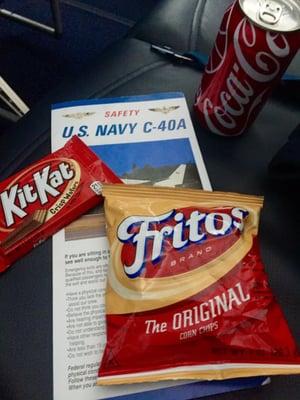 Thanks VR-58 for the .50 cent soda's and snacks. MAC Flight to Fallon, NV