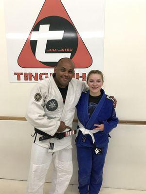 First Stripe at Tinguinha's Brazilian jiu-jitsu Academy.