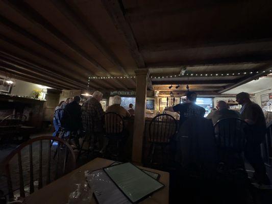 Bar area. They have a fair amount of indoor seating and some outdoor / patio seating too.