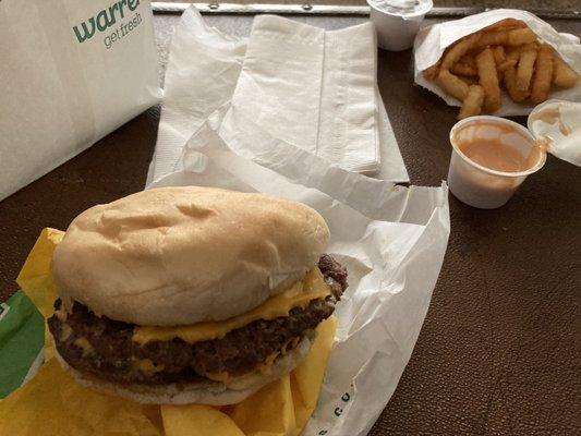 2x2 Burger with Fries