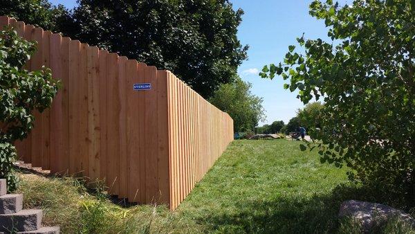 Western Red Cedar Solid Board Privacy Fence in Eden Prairie, MN