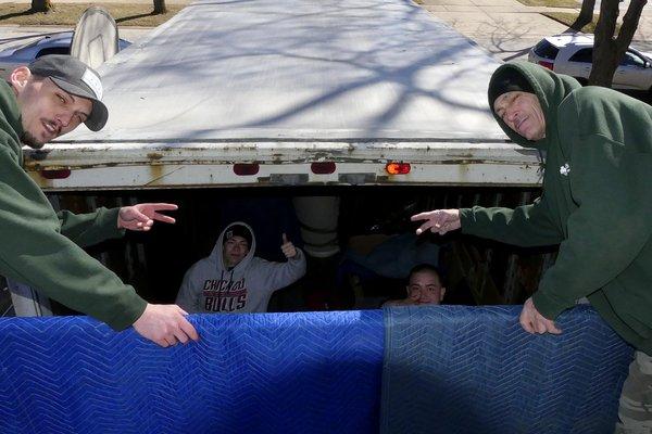 Loading onto an upper deck!