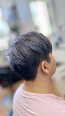 Silver lavender hair color