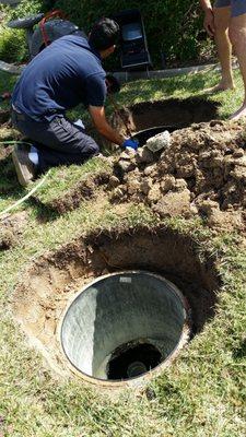 SEWER LINE CAMERA INSPECTION AND SEPTIC TANK AND SEWER LINE LOCATE.