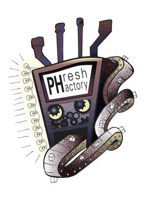 1st edition Phresh Phactory, Inc logo. 2008, 2009, 2010. 
 Phresh Phactory TV logo. www.YouTube.com/@PhreshPhactoryTV