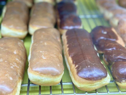 Maple bars and chocolate eclairs