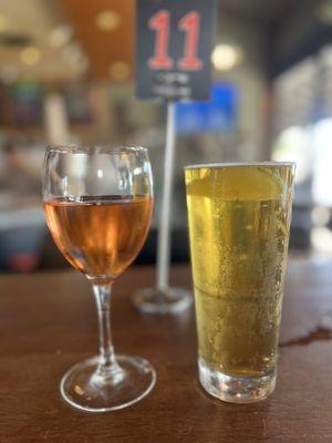 Rose and beer pairings with pizza